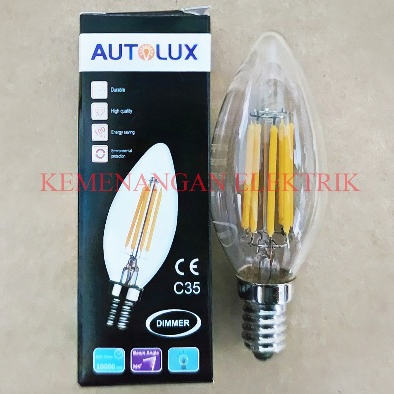 LAMPU LED FILAMEN 8W E14 / LILIN HIAS CAFE / CANDLE EDISON 8 WATT 8WATT