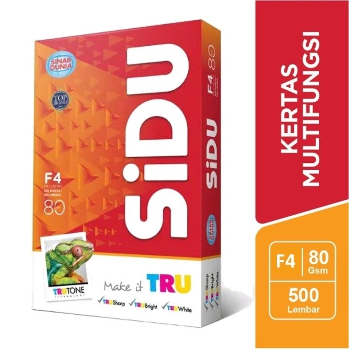 

SIDU Kertas HVS F4 80 Gram (1 Rim = 500 Lembar)