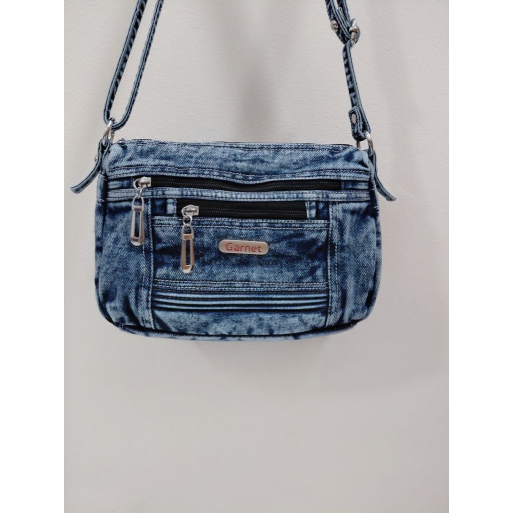 Tas selempang wanita bahan jeans denim