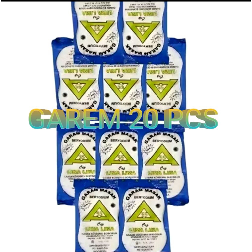 

promo 20 pcs garam masak beryodium 100gr per pcs