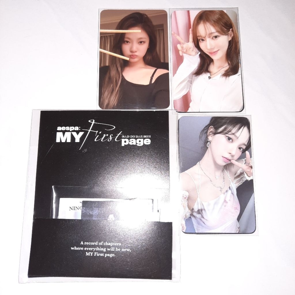 Ningning Karina Winter aespa Photocard PC POB MY World YES24 POTD Japan MY First Page Sticker Pack