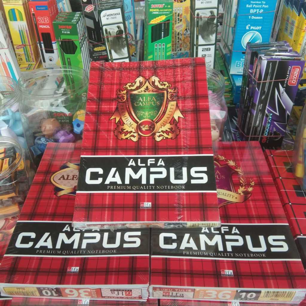 

Buku Tulis [10PCS] BOXY ALFA 36 Lembar / Buku Tulis Alfa Campus 36 Boxy 1Pack