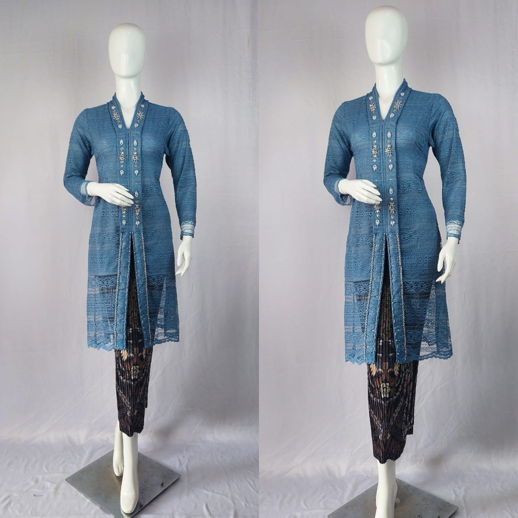 Tunik Floy Brukat Payet Model Kartini / Kebaya Brukat