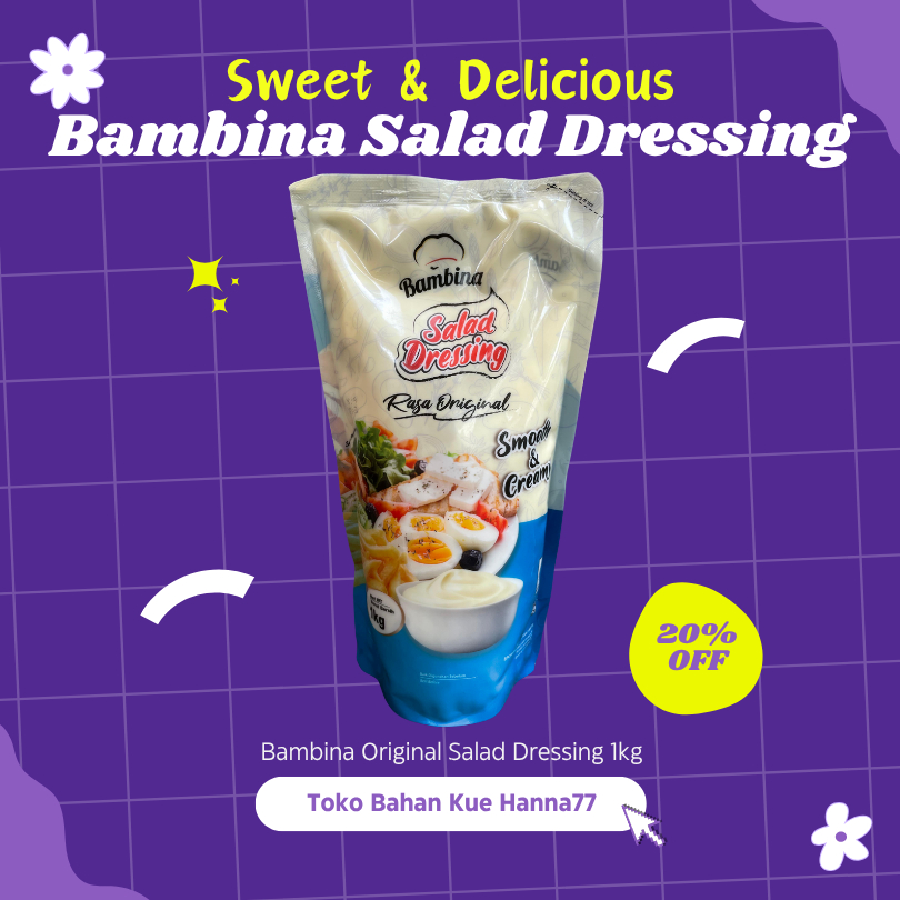 

Bambina Salad Dressing Original 1kg Saus Salad Mayo Enak untuk Salad Buah Sayur Mayonnaise 1 Kg