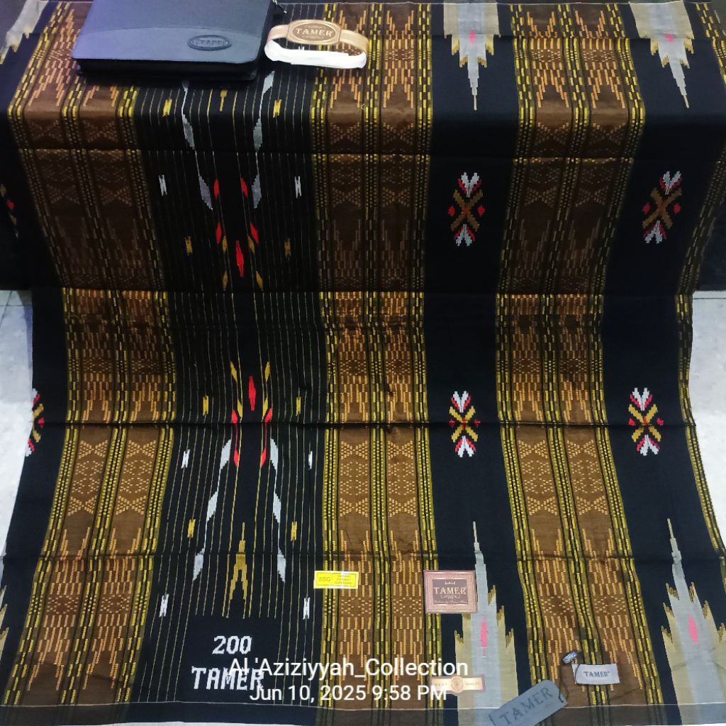 Sarung Tamer 200 Raja mulia 420 jahit tengah bahan sutra mesrez