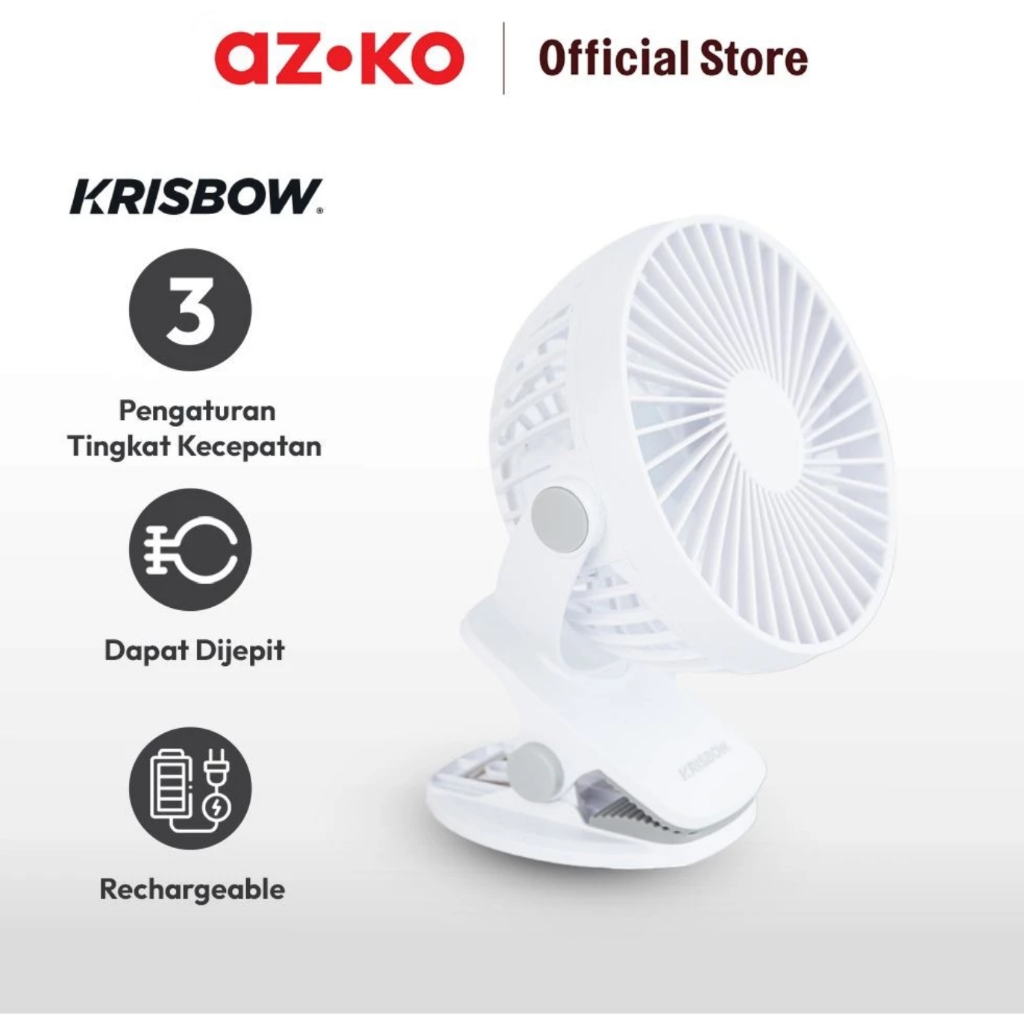KRISBOW Mini Clip Fan / Kipas Angin Meja / Kipas Angin Capit