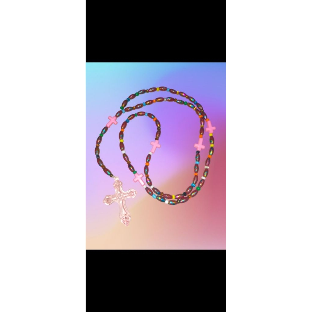 kalung rosario/katolik/salib/souvenir
