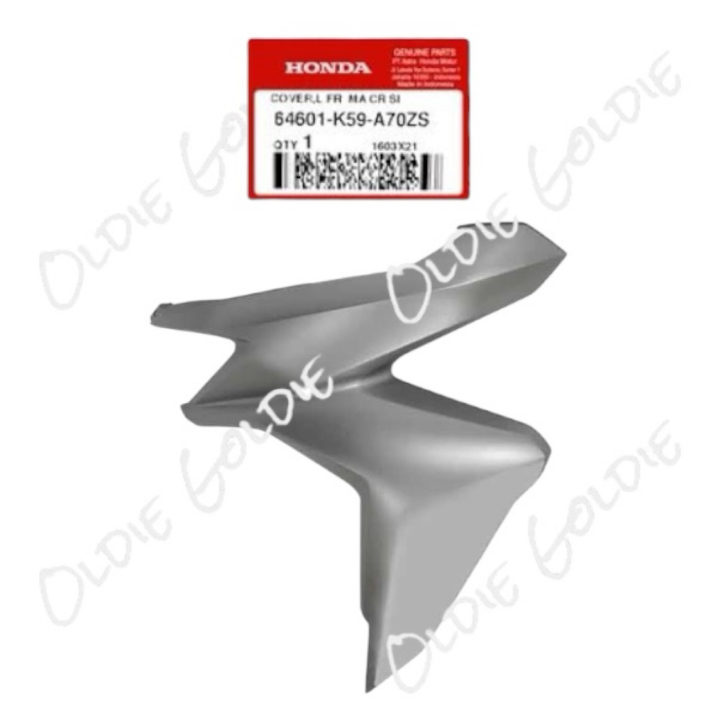 64601-K59-A70ZS Cover Sayap Kiri Vario 150 LED 2018 - 2021 Silver Dof