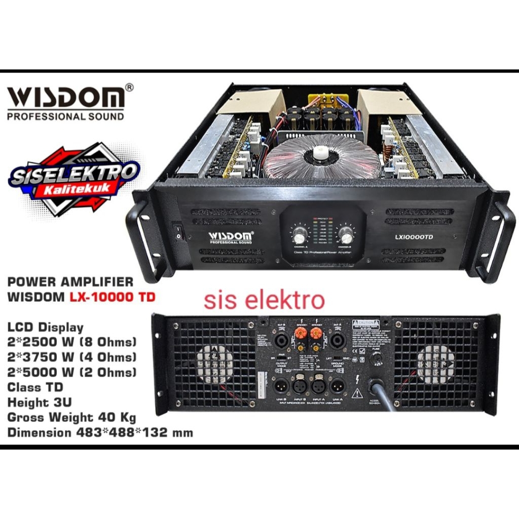 Power amplifier WISDOM LX 10000 TD Class TD wisdom lx1000td