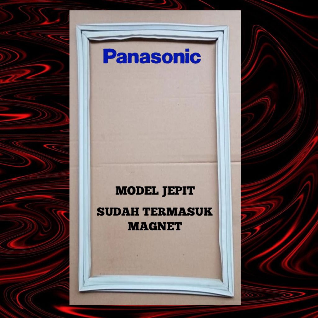 GASKET KARET PINTU KULKAS PANASONIC NR-BN229N JEPIT 100 X 50 CM SUDAH TERMASUK MAGNET