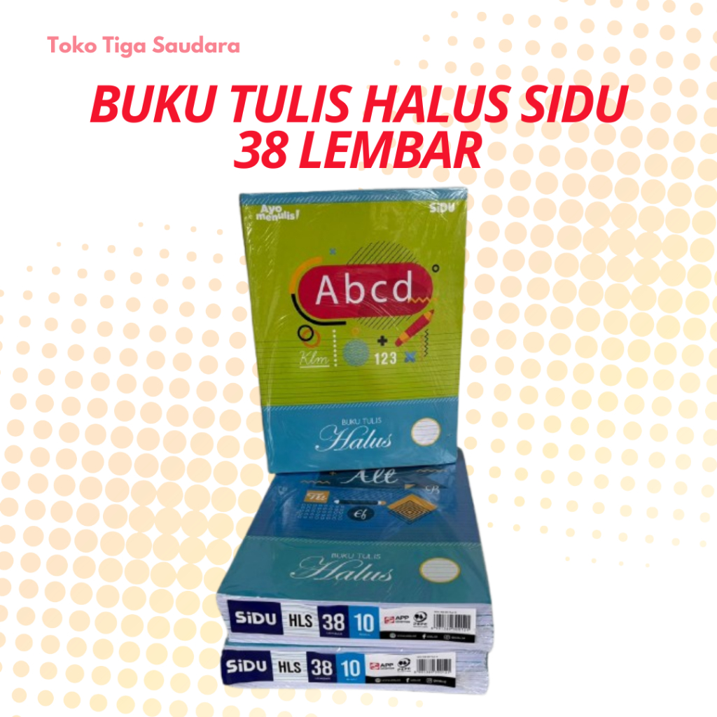 

Buku Tulis Halus Garis Tiga SIDU 38 Lembar 1 Pack Isi 10 Buku