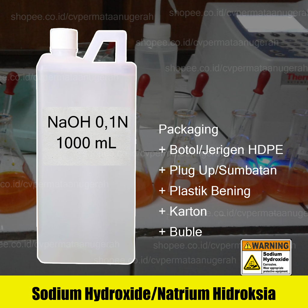Larutan NaOH 0,1N / Larutan Natrium Hidroksida / Sodium Hydroxide Solution 1000 ml
