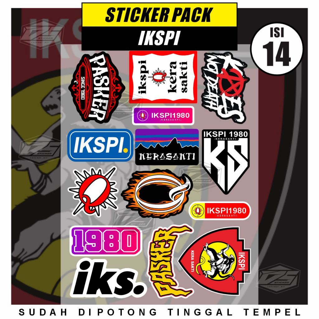 

Sticker Pack IKSPI 1980 isi 14 Vinyl Putih