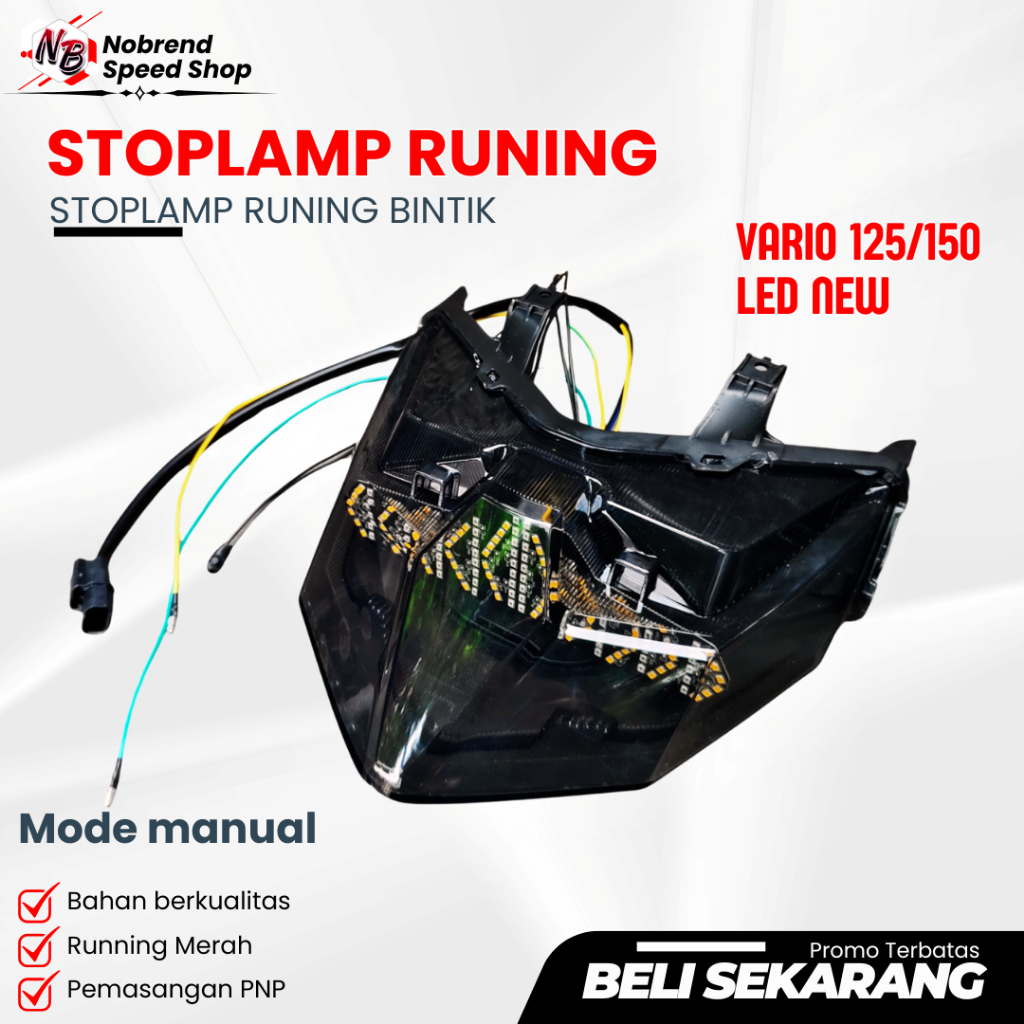 LAMPU STOPLAMP RUNING VARIO 125/125 NEW RUNING BINTIK STOPLAMP BINTIK VARIO LAMPU BELAKANG VARIO 125