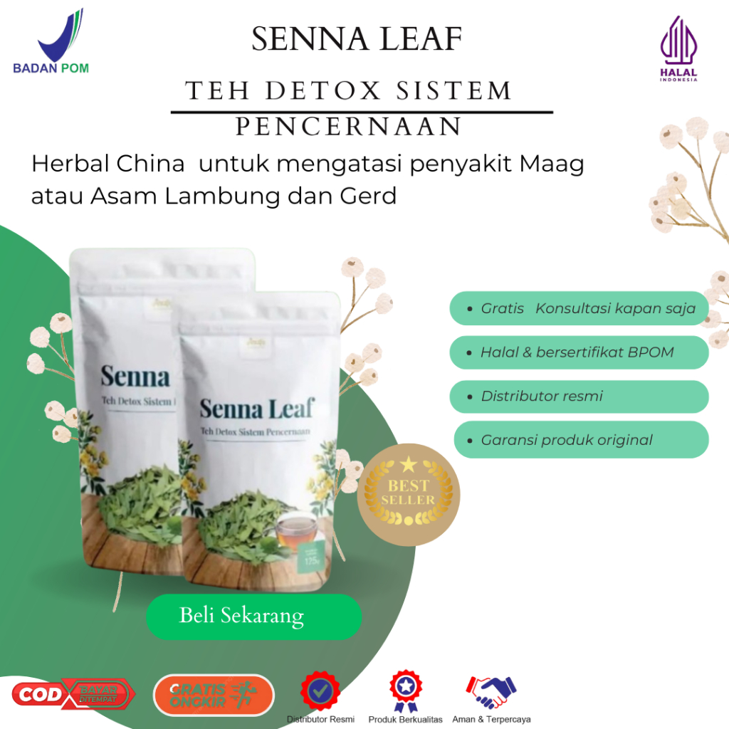 

[BEST SELLER] SENNA LEAF TEH DETOK SISTEM PENCERNAAN