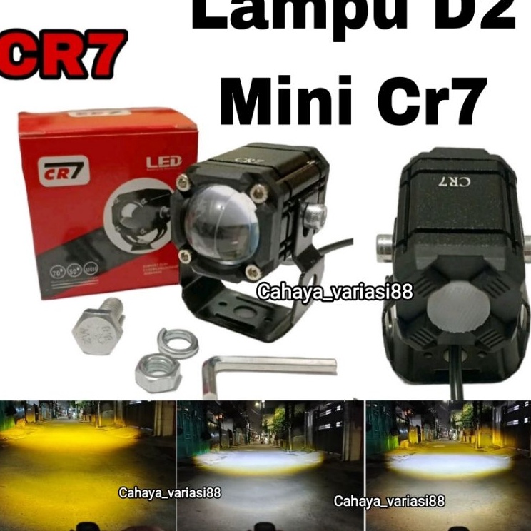 Miliki Cr7 Lampu Tembak Laser D2 mini Lampu motor mobil universal