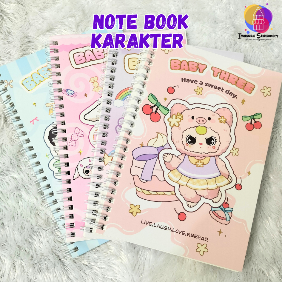 

Notebook Karakter Lucu Spiral / Buku Catatan Aesthetic Motif Kartun Lucu Menggemaskan Imasuka Stationery