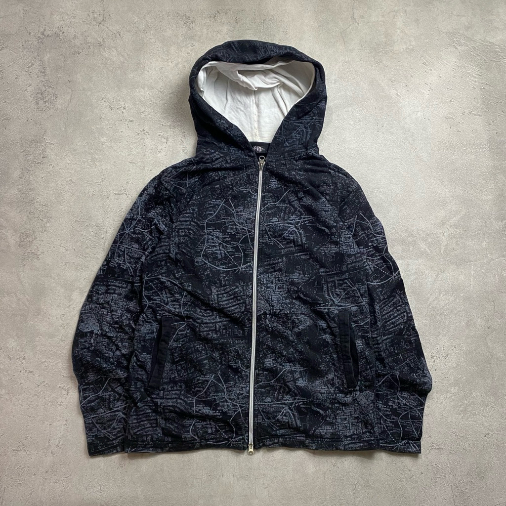 Y2k T3D Double Layer Zipper Hoodie