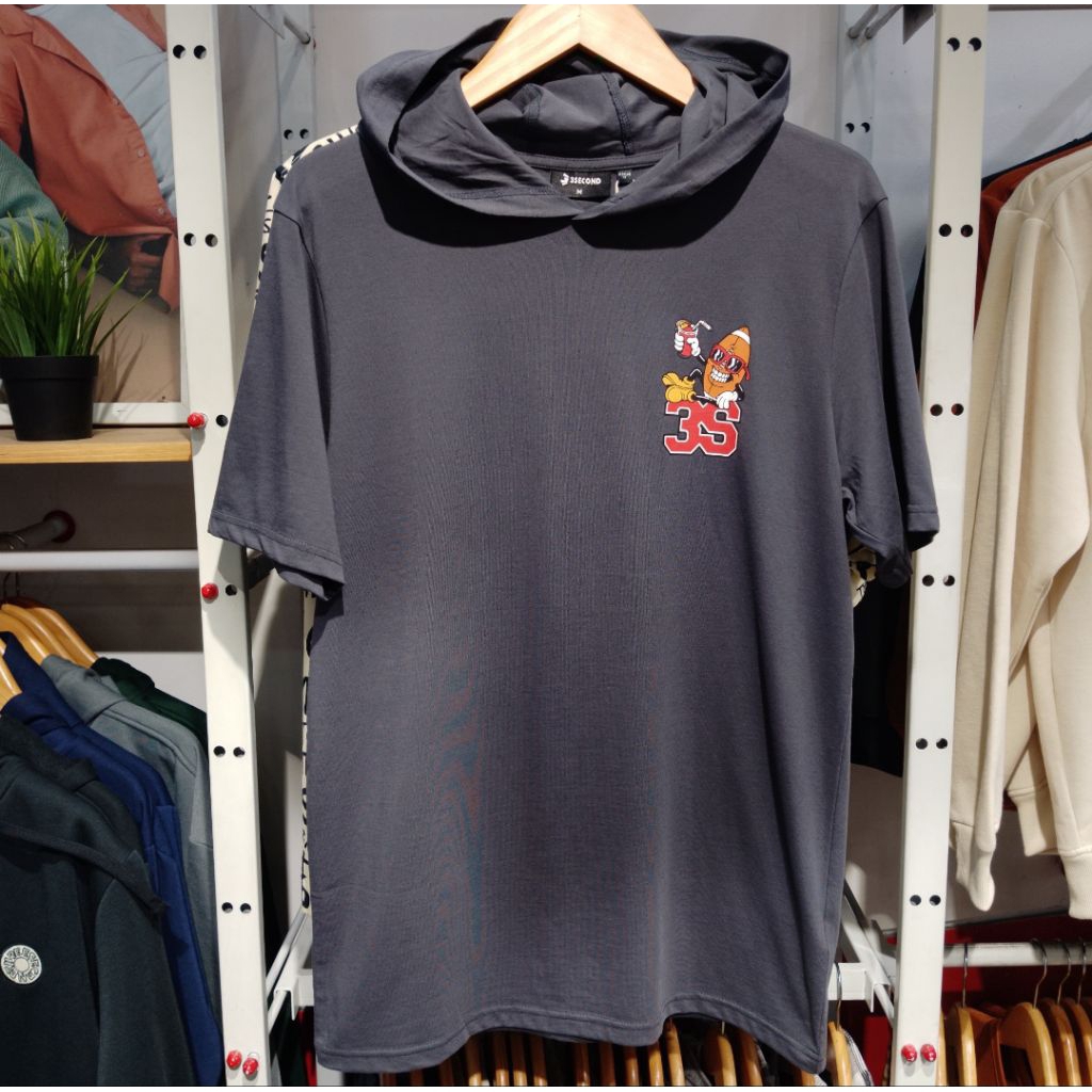 3Second Kaos Pendek Hoodie Pria Regular Fit 120125 Original