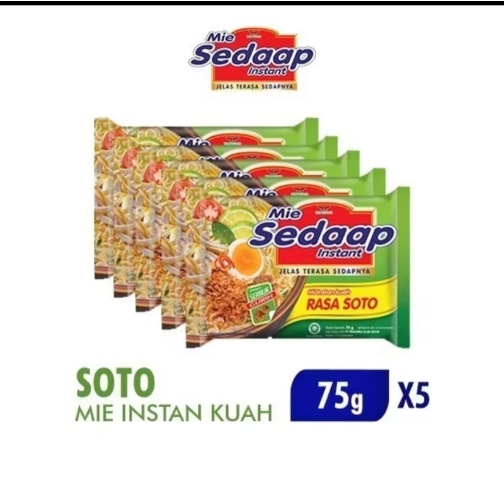 

Mie Sedaap Soto (paket isi 5) || Sedap soto