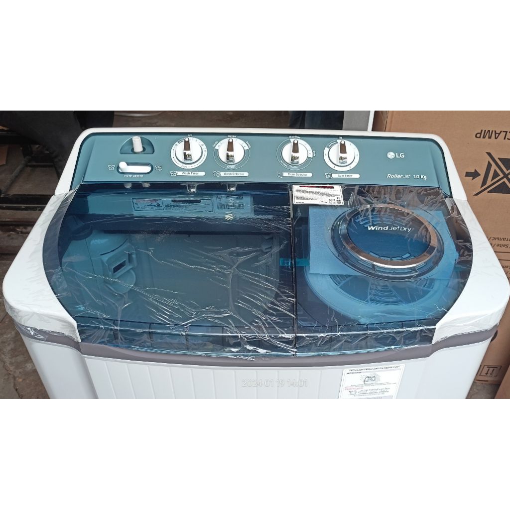mesin cuci LG 16kg 2 tabung 16 kg washer laundry punch +3 roller jet pulsator wind jet dry wash jumb