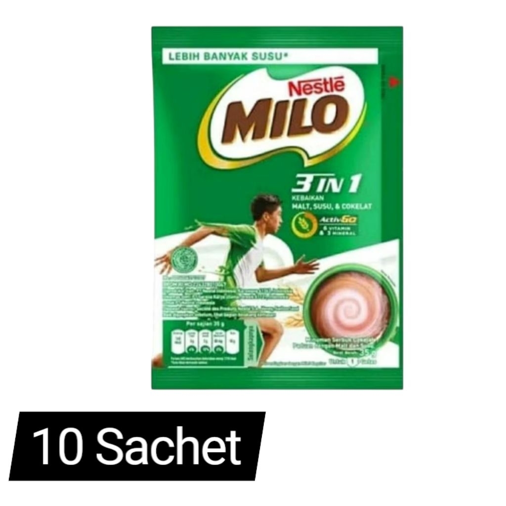 

Milo 3in1 Renceng 10 sachet exp feb 2026