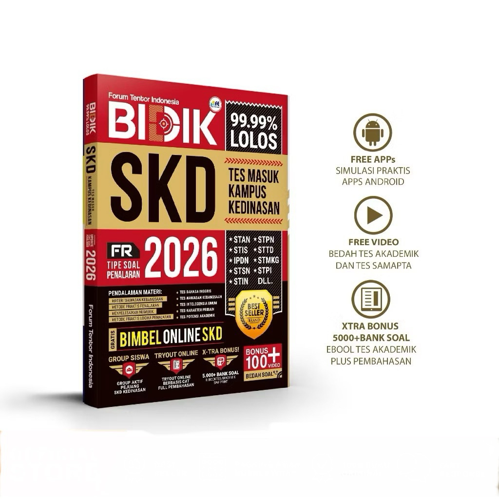 NEW BUKU SKD KEDINASAN BIDIK 99,99% LOLOS SKD KEDINASAN 2026