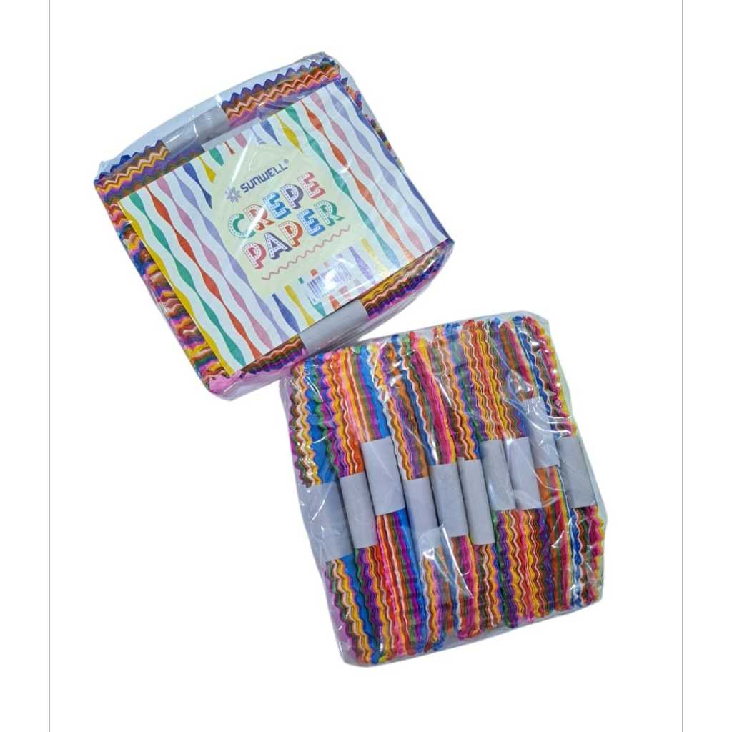 

KERTAS KREP CREPE WARNA WARNI POTONGAN KECIL PAPER DEKORASI PESTA ULTAH