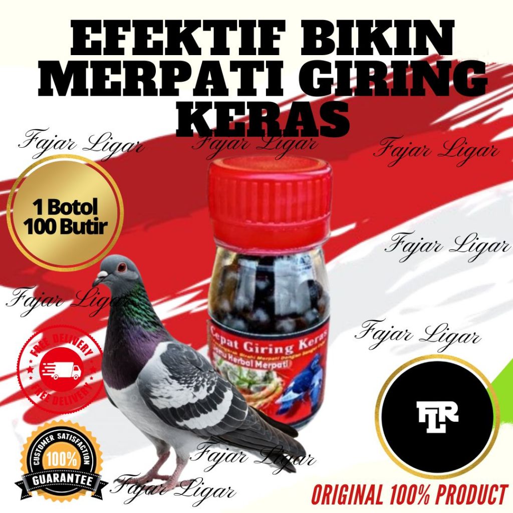 Jamu Merpati Super Giring Keras ISI 100 Butir Doping Merpati Cepat Giring Keket Jamu Power Merpati