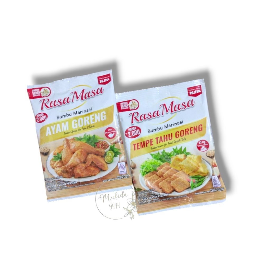 

Rasa Masa bumbu marinasi/bumbu marinasi ayam goreng/bumbu marinasi tempe tahu goreng/rasamasa
