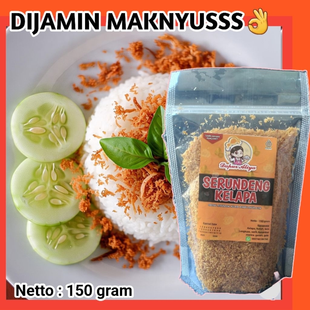 

Serundeng kelapa Gurih Enak Asli Original Nikmat 150 gram Bumbu Racikan Turun Temurun Dapur Aliyaa