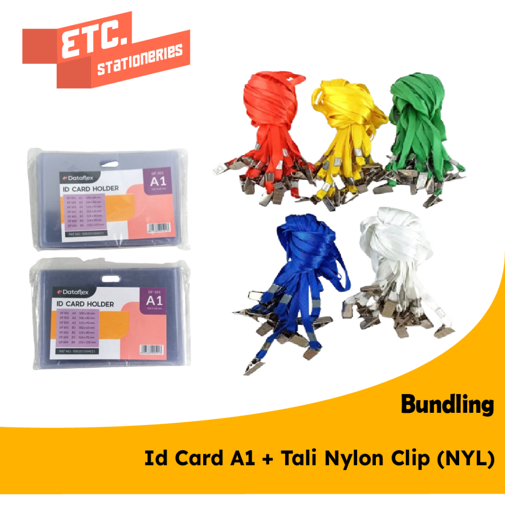 

Paket Bundling Id Card A1 + Tali Nylon Clip (NYL)