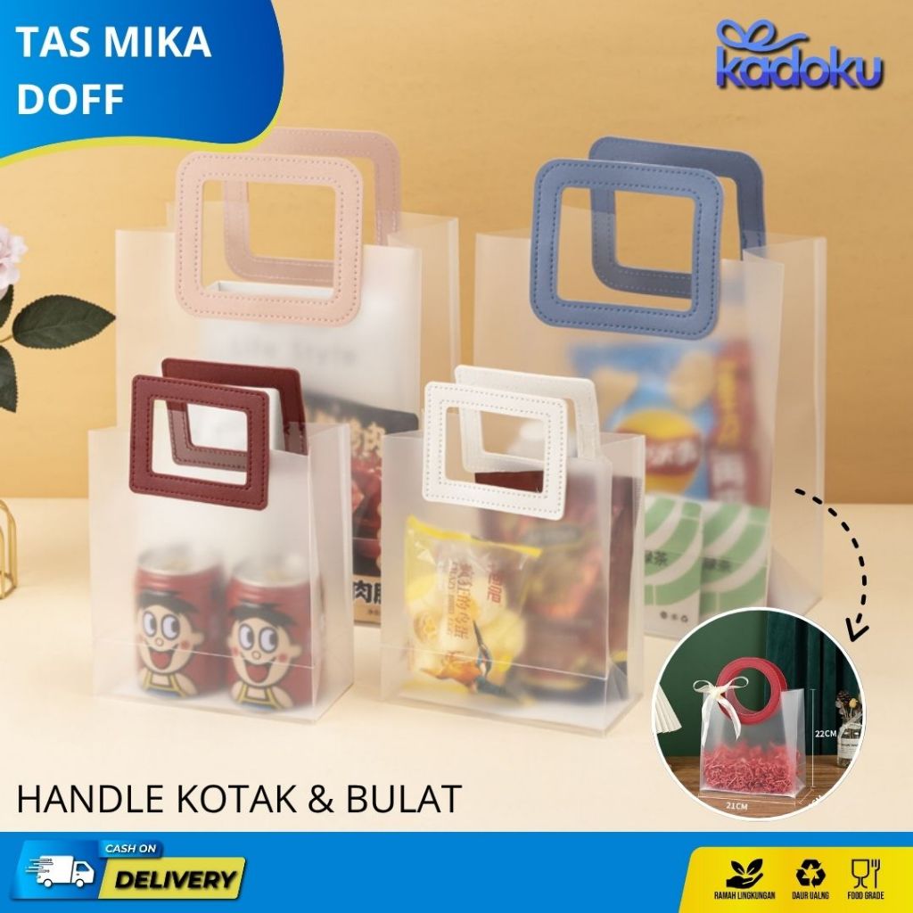 

[3 PCS] Tas Mika PVC Doff / Goodiebag Mika Transparan / Tas Mika Hampers / Tas Mika Souvenir I OAD02-OAD03