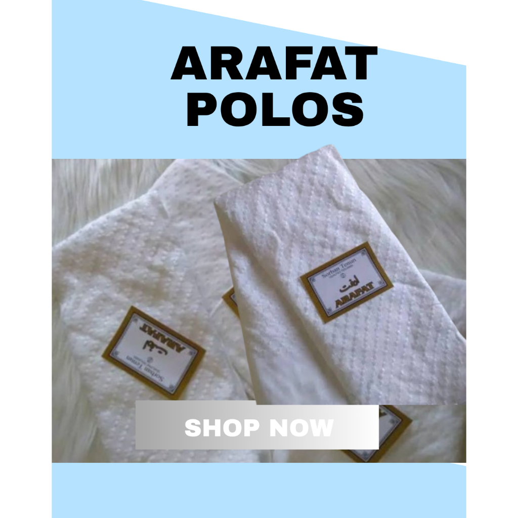 SORBAN HAJI PUTIH SORBAN ARAFAT POLOS MURAH BERKUALITAS/sorban putih