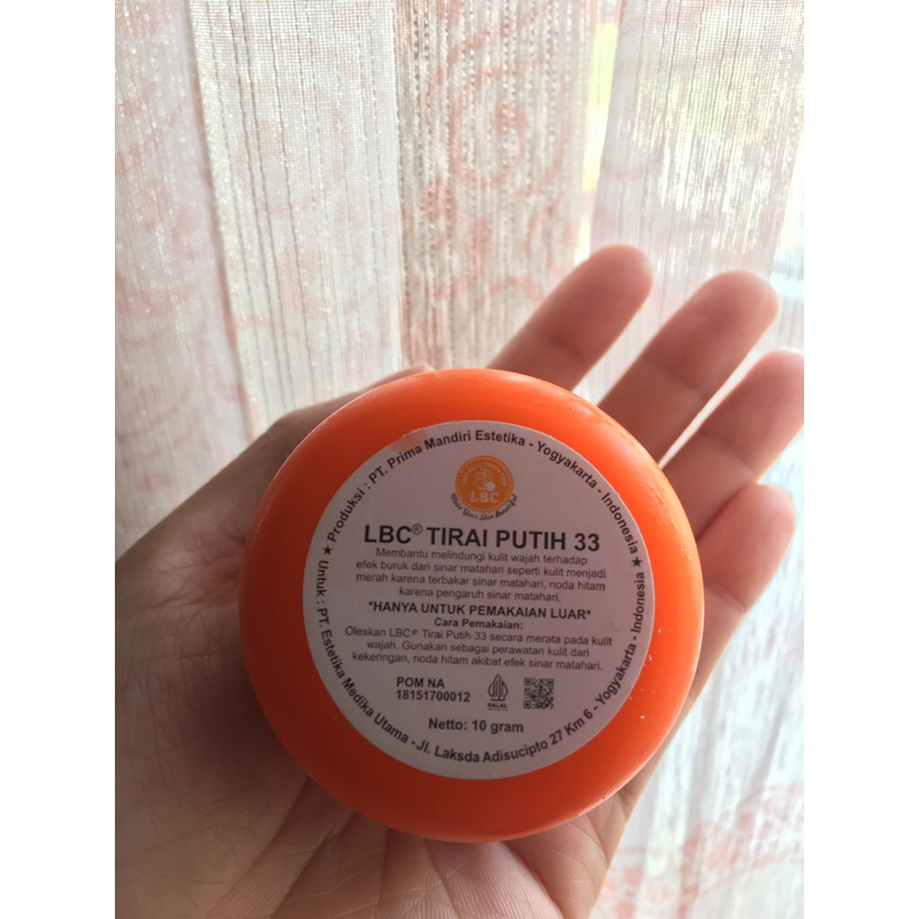 LBC Tirai Putih SPF 33 10gr (PRELOVED)