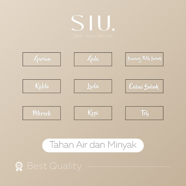 

Sticker Cutting Timbul Label Bumbu Toples Dapur - Sticker Dapur Anti Air / Anti Minyak / Awet