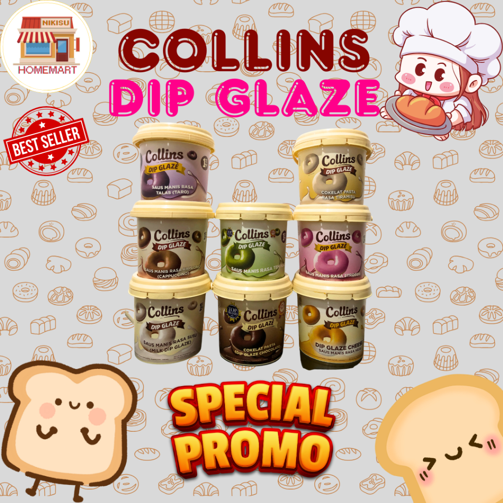 

Collins Dip Glaze Saus Manis Rasa Taro 1 KG Termurah