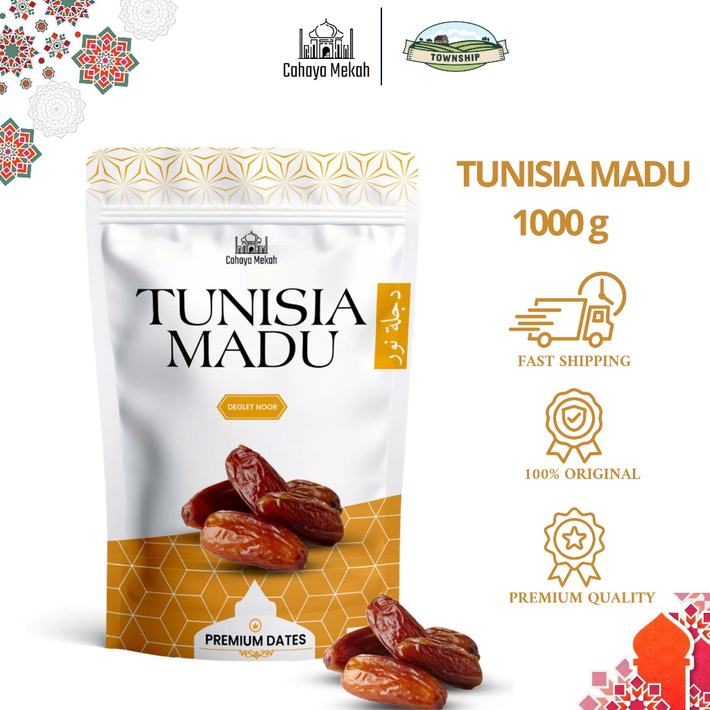 

Cahaya Mekah Kurma Tunisia Deglet Noor Pouch 1kg Premium Original High Kurma Tunisia Asli