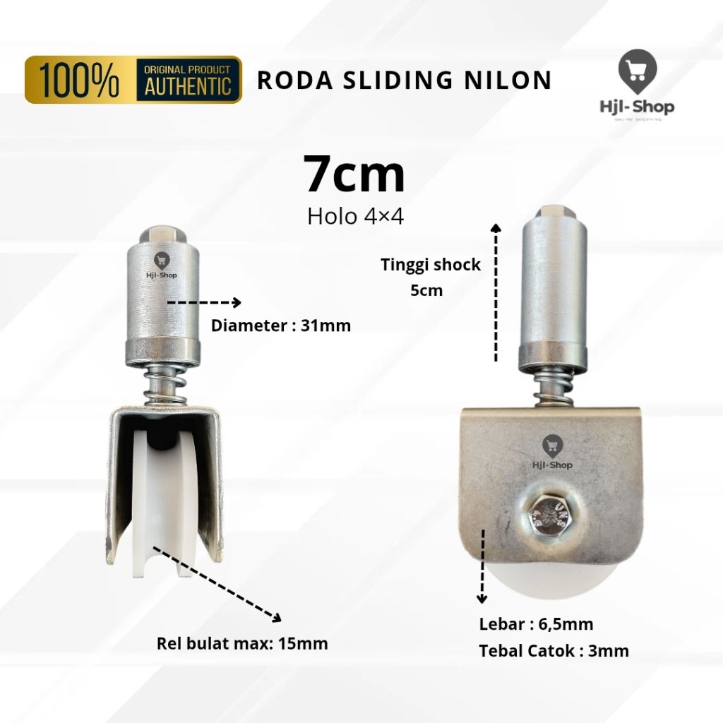(Grosir) Roda Sliding Nilon Anti Brisik Ukuran 7cm | Roda Sliding Nilon | Roda Nilon | Roda Aestheti