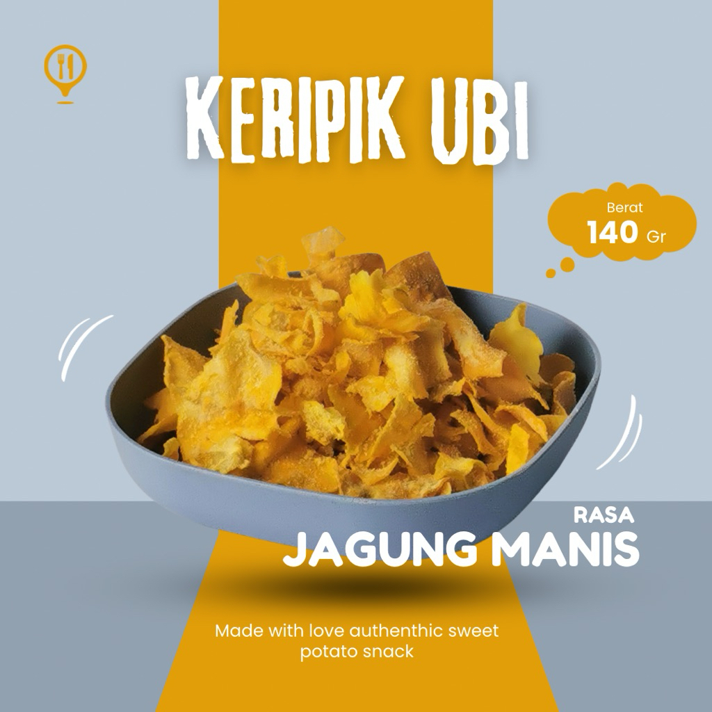 

Keripik Ubi Rasa Jagung Manis - Ubi Cilembu - Snack Ubi