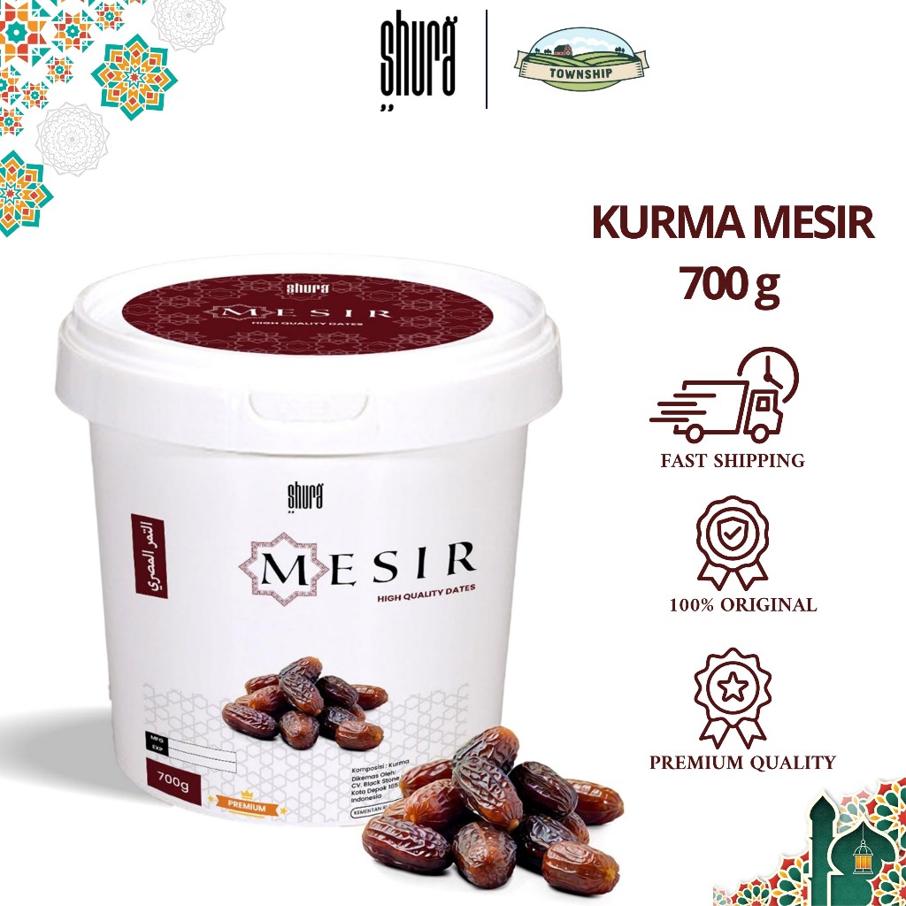 

Shura Kurma Mesir 700g Ember Egyptian Dates Premium Original High Quality