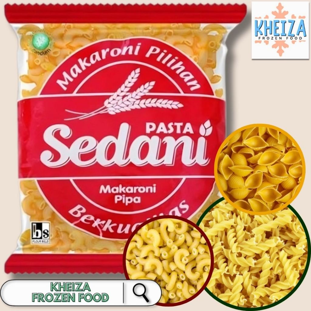 

SEDANI Makaroni Bentuk Pipa - Spiral - Kerang 1KG - Kheiza Frozen