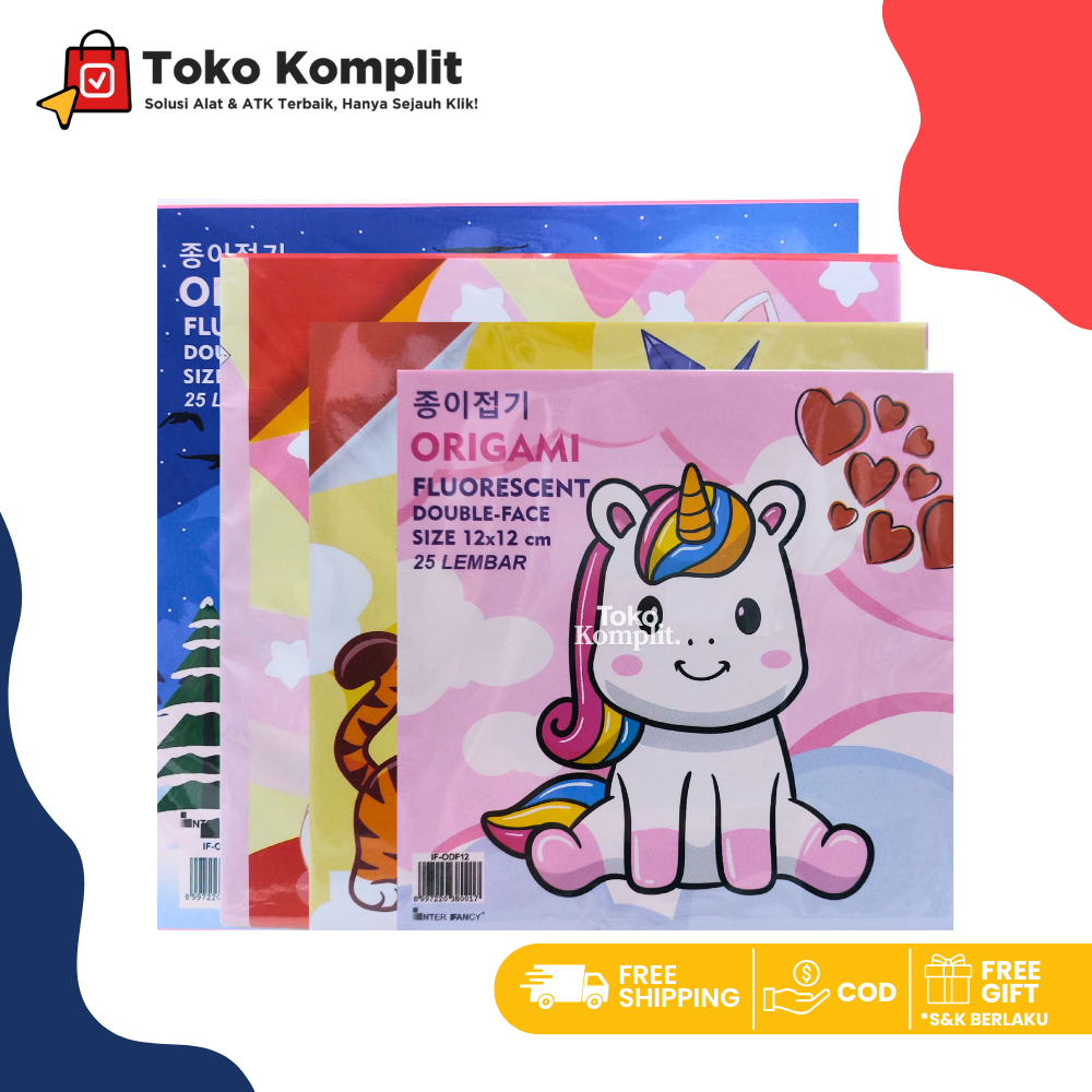 

Komplit - Origami Interfancy - 12x12cm - 14x14cm - 16x16cm - 20x20cm