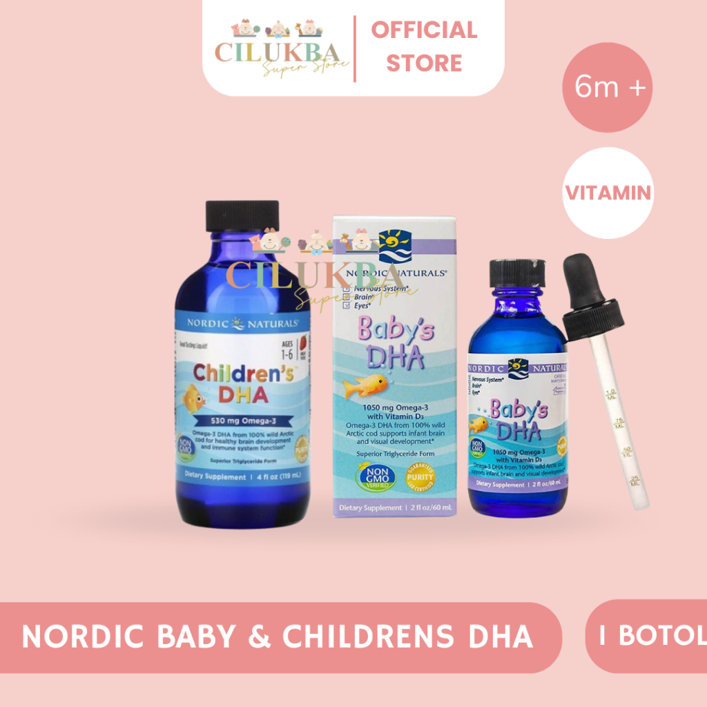 NORDIC NATURA'S BABY & CHILDREN"S DHA | VITAMIN ANAK | VITAMIN MINYAK IKAN | SUPLEMENT BAYI | DHA