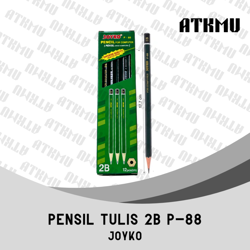 

Joyko Pensil Tulis 2B Hijau P-88 [Pack] Isi 12Pcs
