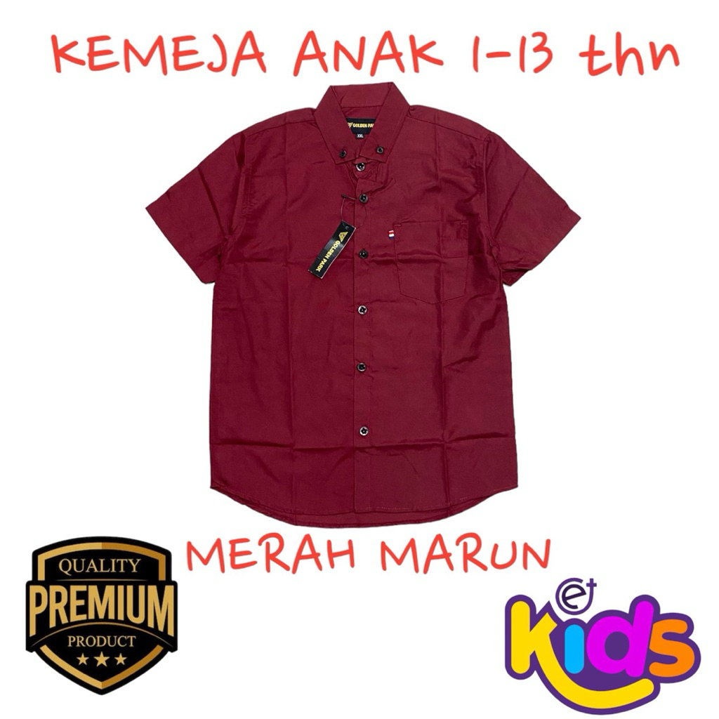 TERBARU kemeja anak laki laki usia 1-13 tahun