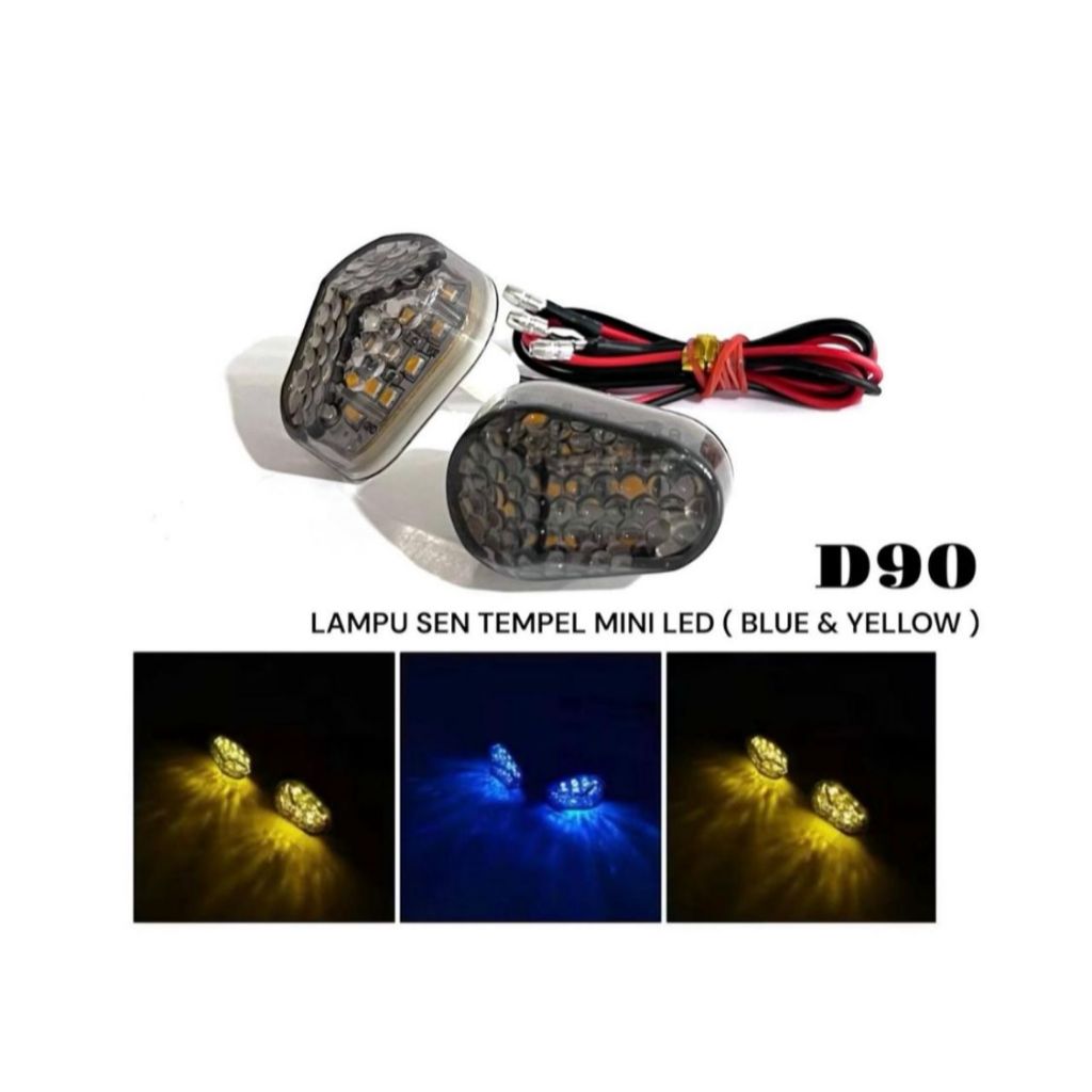 lamp Sein Tempel LED Lampu Sen Tempel Oval D-90 Universal untuk motor  Gsx/R15 v3/Cbr150r/Ninja Rr M