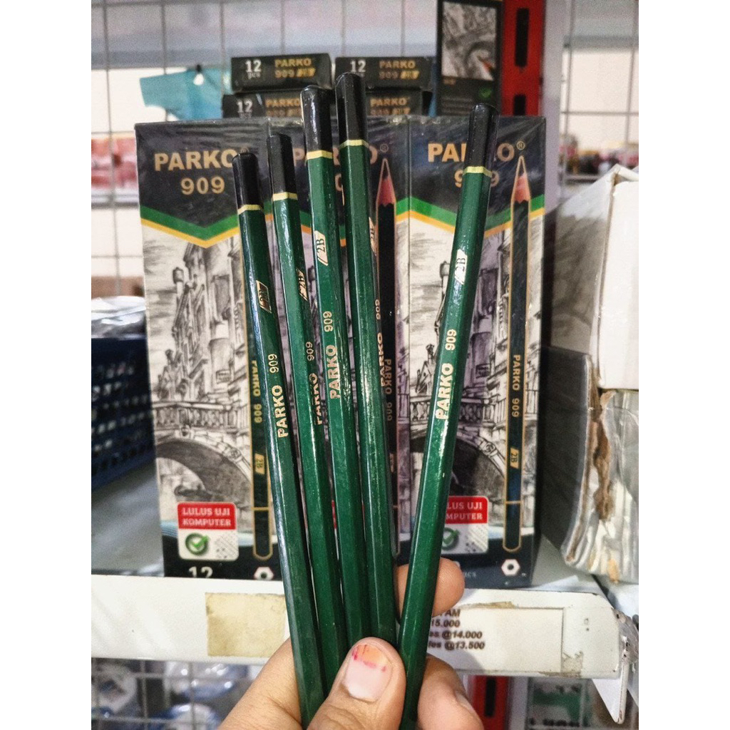 

pensil parko 909 hijau 2b asli pensil ujian pensil arsir menggambar