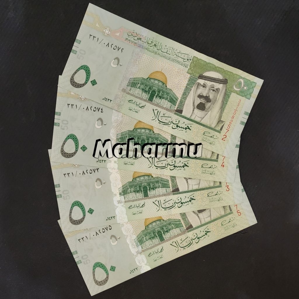 Saudi Arabia Riyal Uang Asing Kuno 50 Riyal Kuno