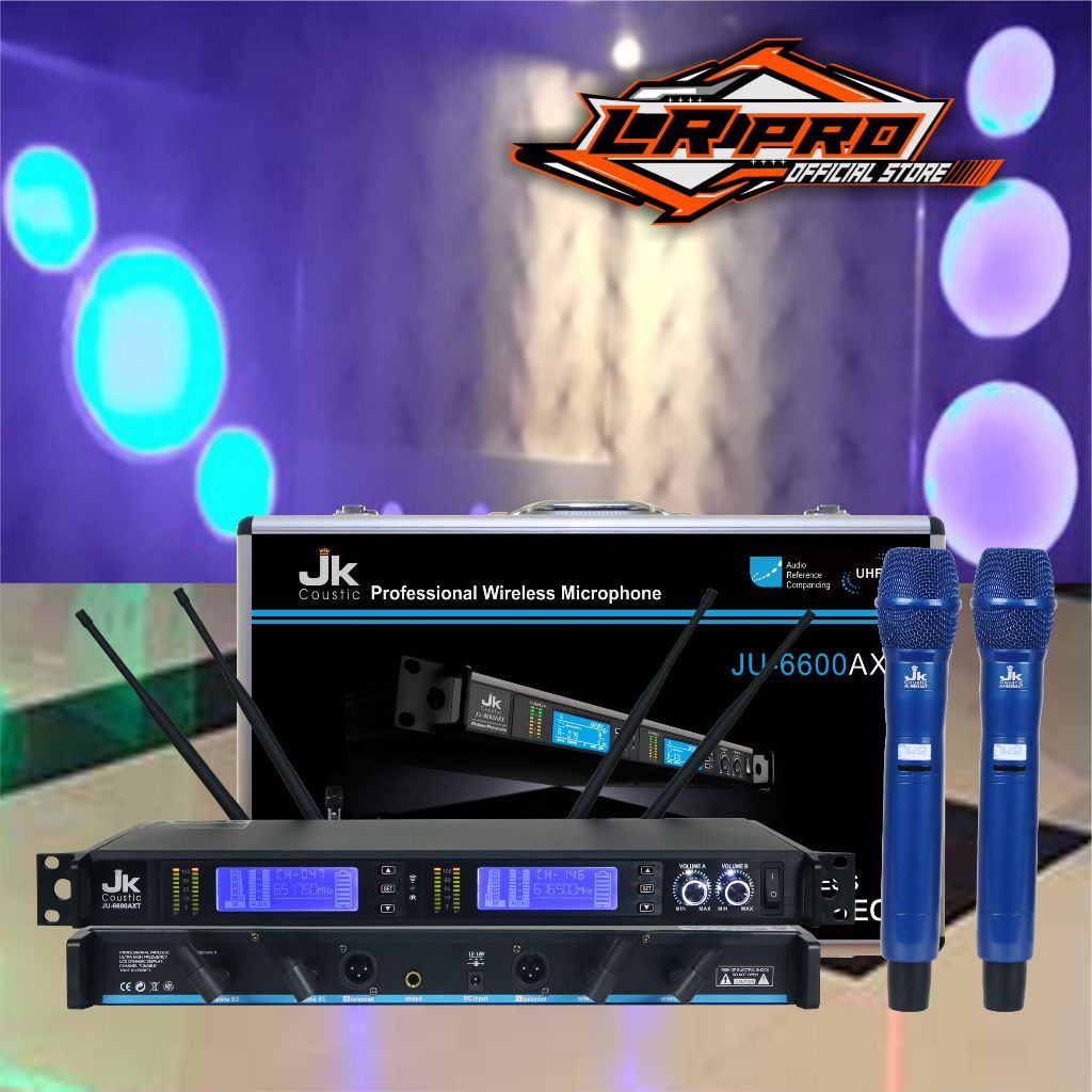 Microphone Wireless Jk Coustic JU 6600 AXT HH Biru